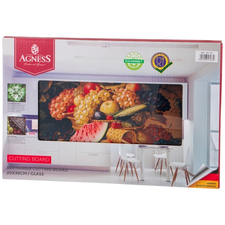 Доска разделочная "изобилие" 20*30*0,4 см. Agness (357-187)