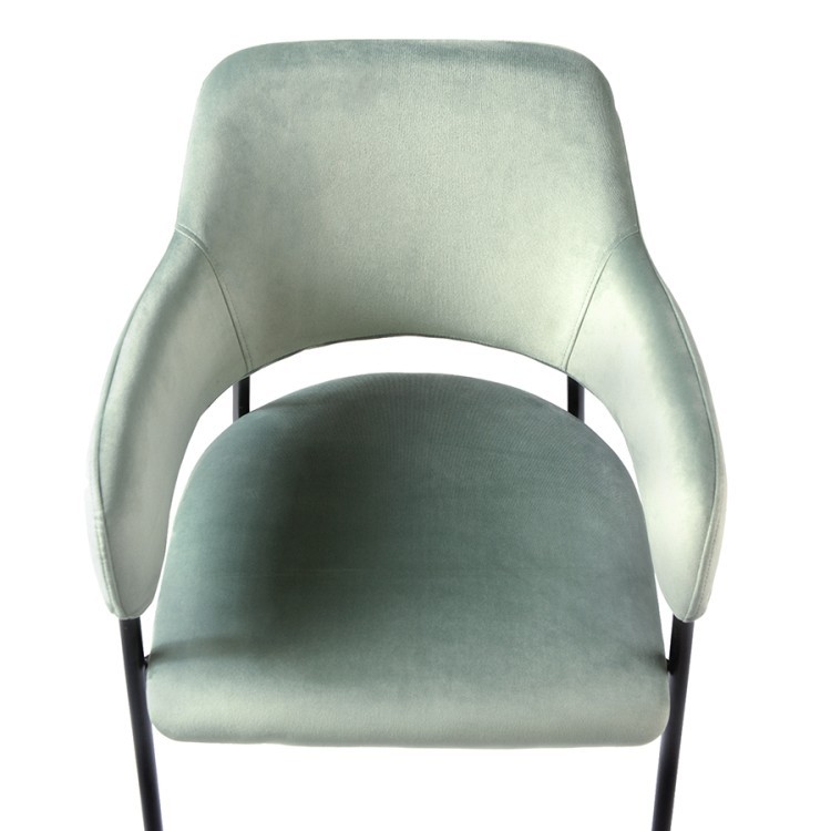 Набор из 2 стульев wendy, велюр, серо-зеленые (74231)