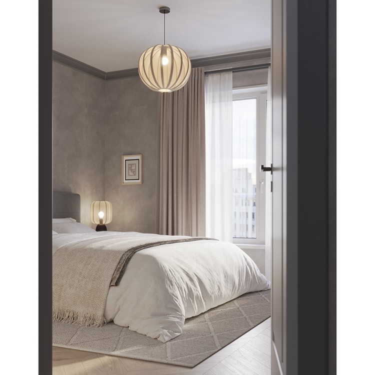 Лампа настольная texture rib, 27х39 см, вишневая/бежевая (76474)