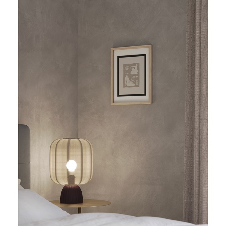 Лампа настольная texture rib, 27х39 см, вишневая/бежевая (76474)