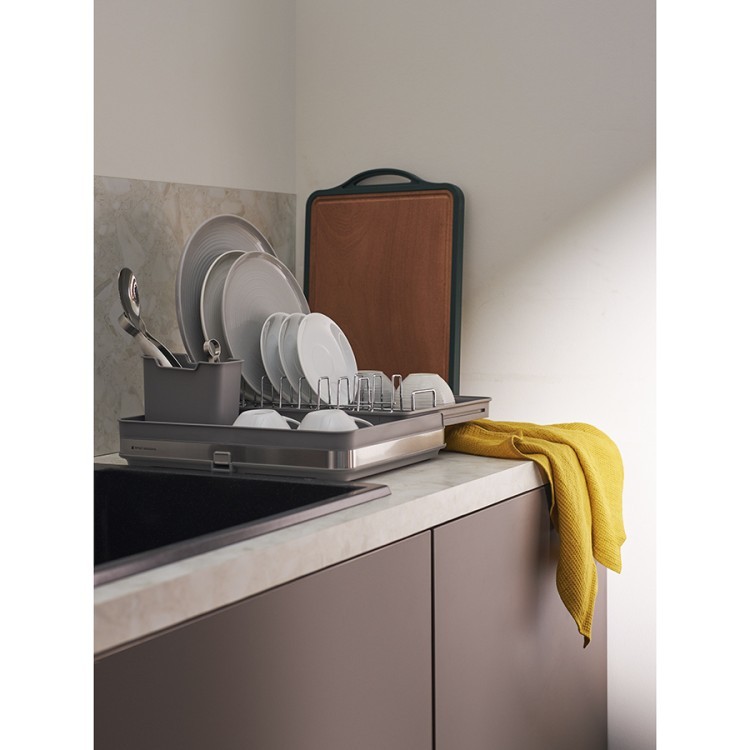 Сушилка для посуды atle раздвижная большая, серая (75755)