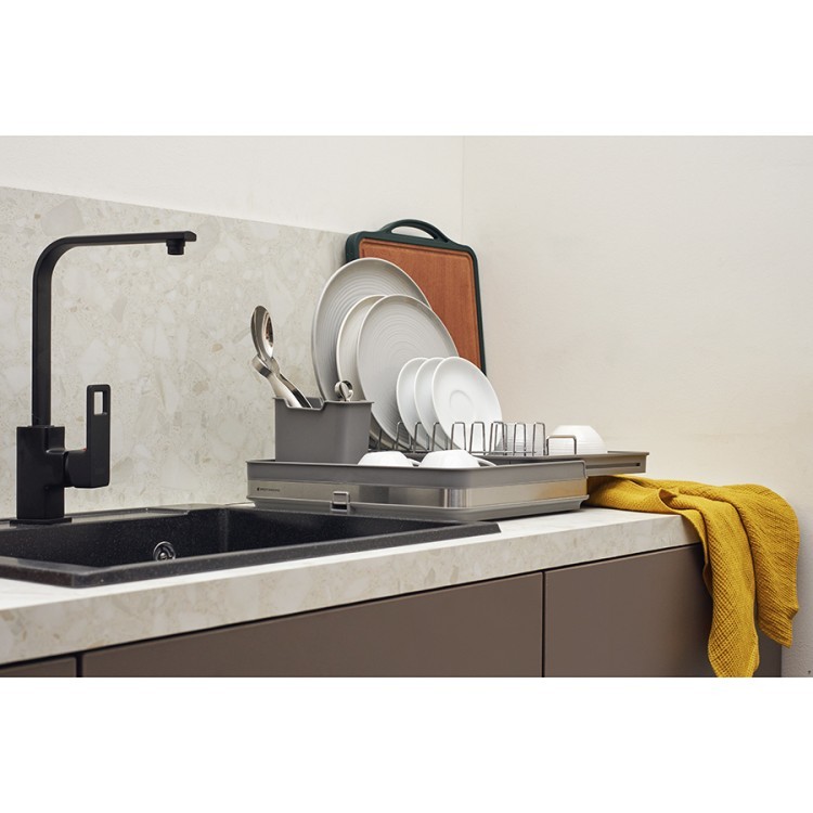 Сушилка для посуды atle раздвижная большая, серая (75755)
