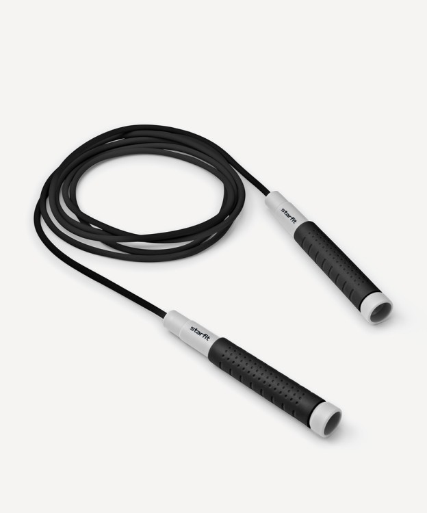 Скакалка Starfit RP-401, c силиконовыми ручками, 3 м, черный (2108091)