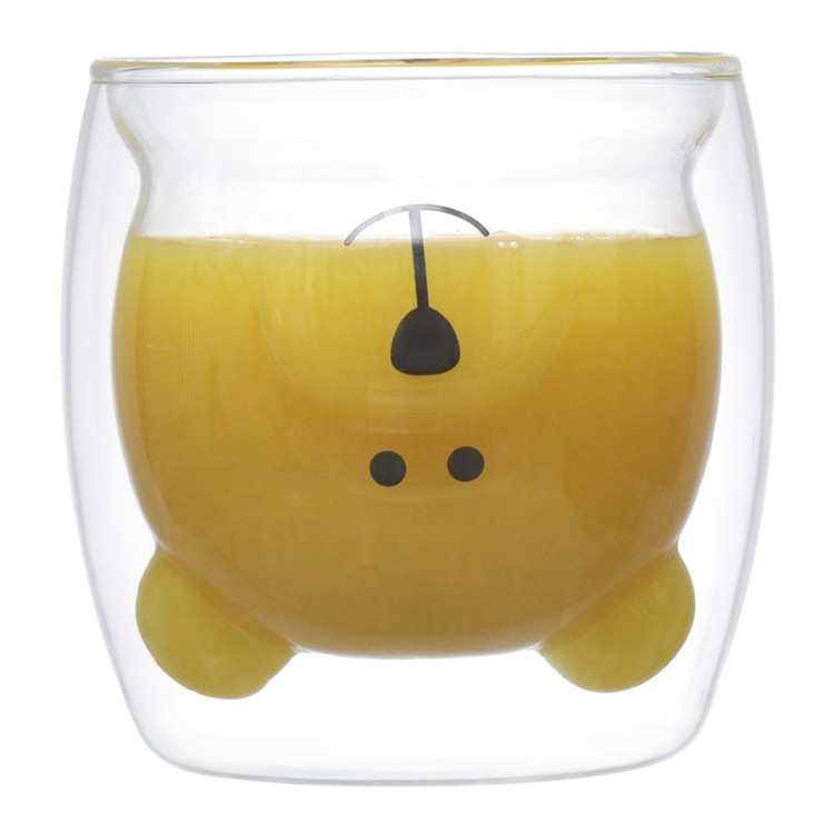 Чашка стеклянная с рисунком bear, 250 мл (74360)