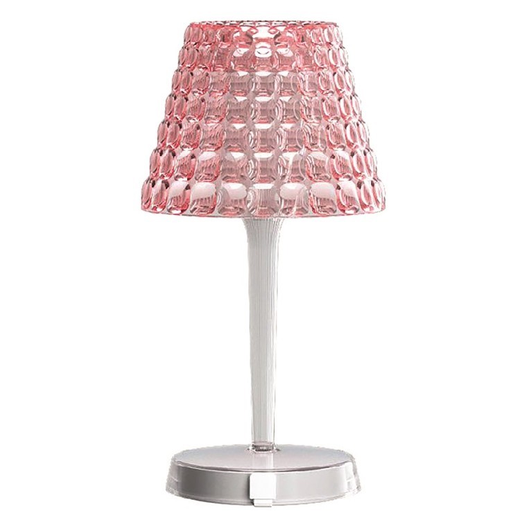 Настольный беспроводной  светильник tiffany розовый (62377)