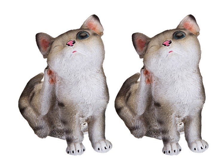 Комплект фигурок для сада из 2 шт."котенок" 12,5*9,5*16 см. Hong Kong (155-064) 