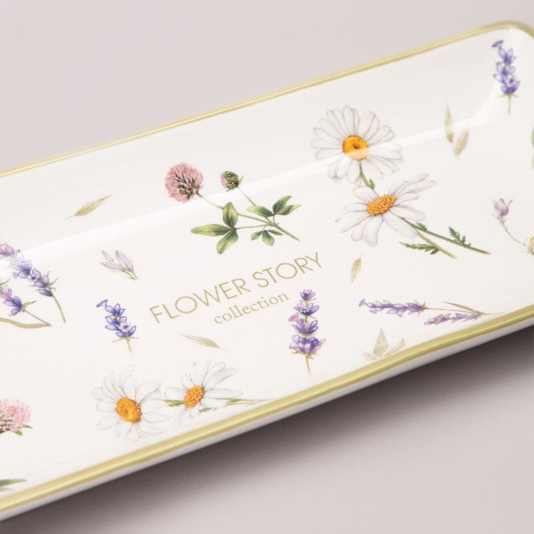 Блюдо agness "flower story" 28*12*3 см Agness (358-2167)