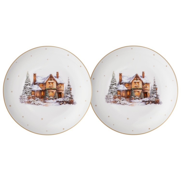 Набор тарелок закусочных lefard "накануне рождества" 2 шт. 20,5 cm (425-256) 