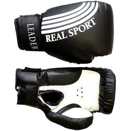 Перчатки боксерские Leader  6 унций, черный (59701)
