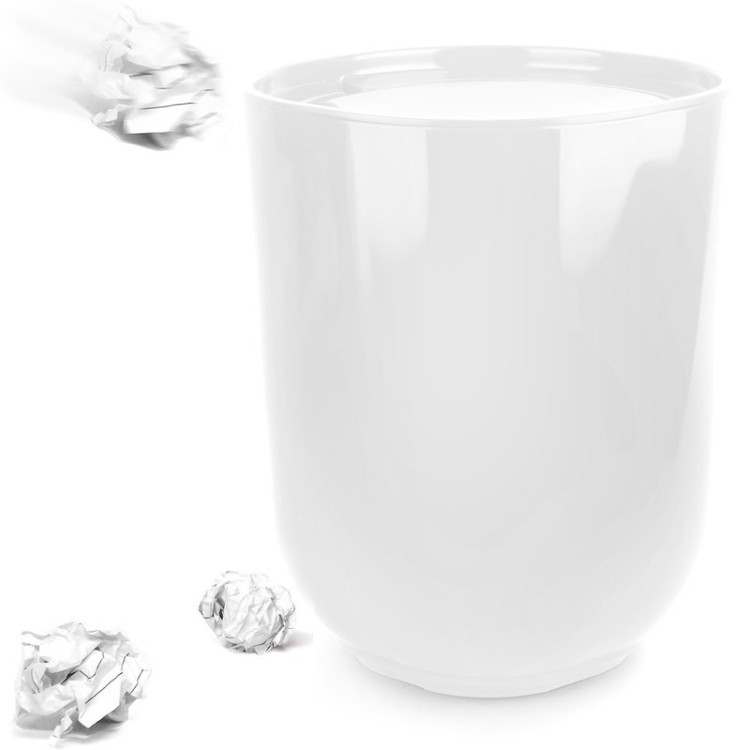 Корзина для мусора с крышкой step, 6,6 л, белая (43390)