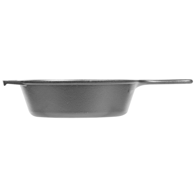 Сковорода глубокая чугунная с крышкой, D26 см, 3 л (72421)
