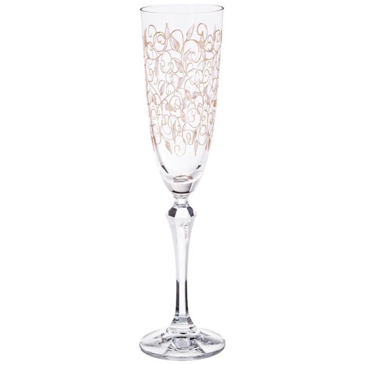 Набор бокалов для шампанского из 6 шт. "elisabeth" 200 мл. высота=25 см. (кор=8набор.) Bohemia Crystal (674-588)