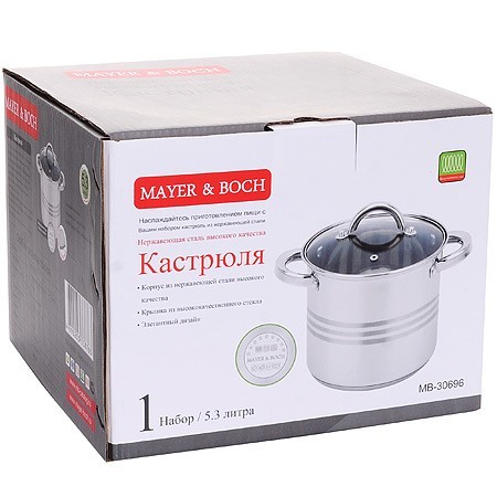 Кастрюля 5,3л Mayer&Boch (30696) Кастрюля 5,3л Mayer&Boch (30696)