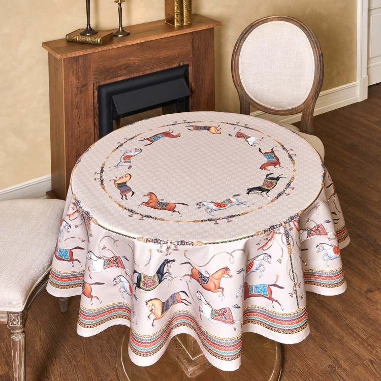 Скатерть круглая "passage"150 см  ,капучино, 100% хлопок ,твил Lefard (850-760-24) Скатерть круглая "passage"150 см  ,капучино, 100% хлопок ,твил Lefard (850-760-24)