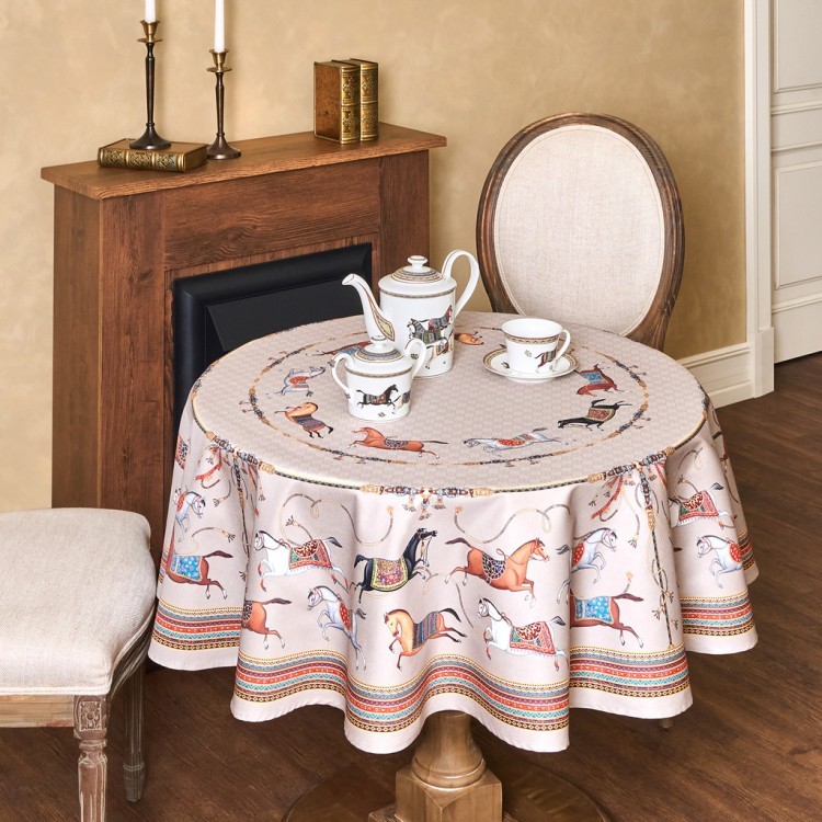 Скатерть круглая "passage"150 см  ,капучино, 100% хлопок ,твил Lefard (850-760-24) Скатерть круглая "passage"150 см  ,капучино, 100% хлопок ,твил Lefard (850-760-24)