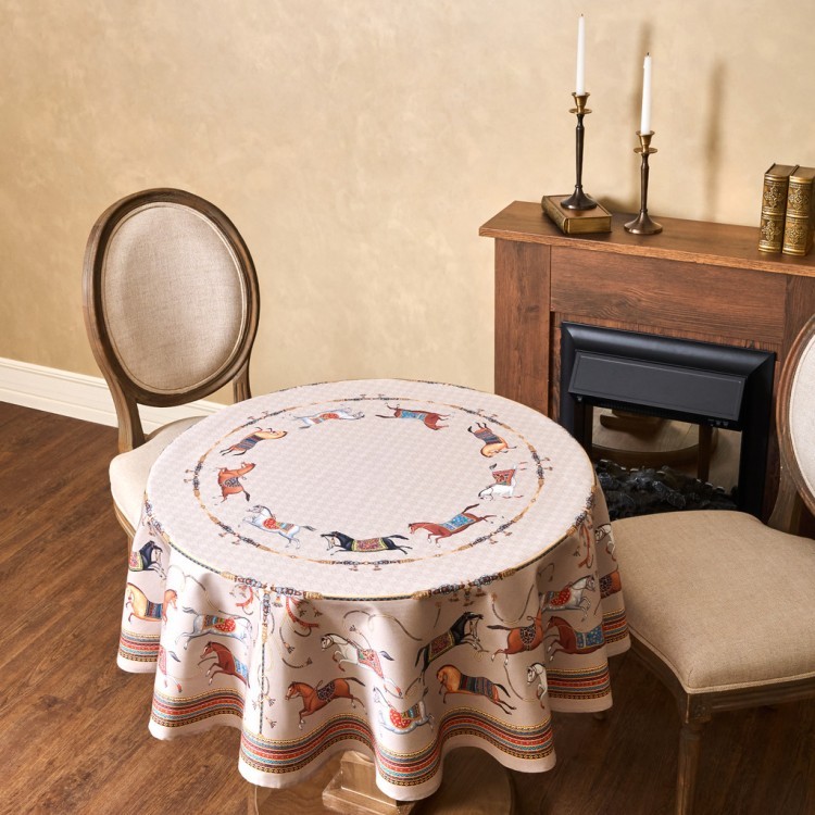 Скатерть круглая "passage"150 см  ,капучино, 100% хлопок ,твил Lefard (850-760-24) Скатерть круглая "passage"150 см  ,капучино, 100% хлопок ,твил Lefard (850-760-24)