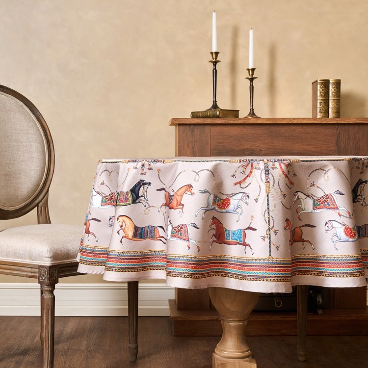 Скатерть круглая "passage"150 см  ,капучино, 100% хлопок ,твил Lefard (850-760-24) Скатерть круглая "passage"150 см  ,капучино, 100% хлопок ,твил Lefard (850-760-24)