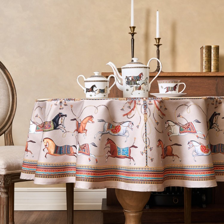 Скатерть круглая "passage"150 см  ,капучино, 100% хлопок ,твил Lefard (850-760-24) Скатерть круглая "passage"150 см  ,капучино, 100% хлопок ,твил Lefard (850-760-24)