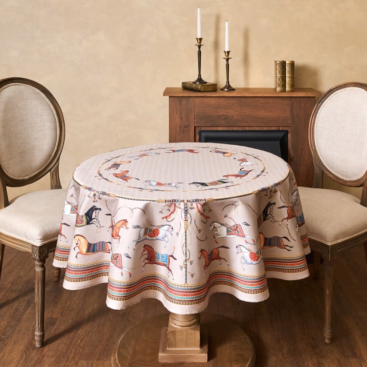 Скатерть круглая "passage"150 см  ,капучино, 100% хлопок ,твил Lefard (850-760-24) Скатерть круглая "passage"150 см  ,капучино, 100% хлопок ,твил Lefard (850-760-24)