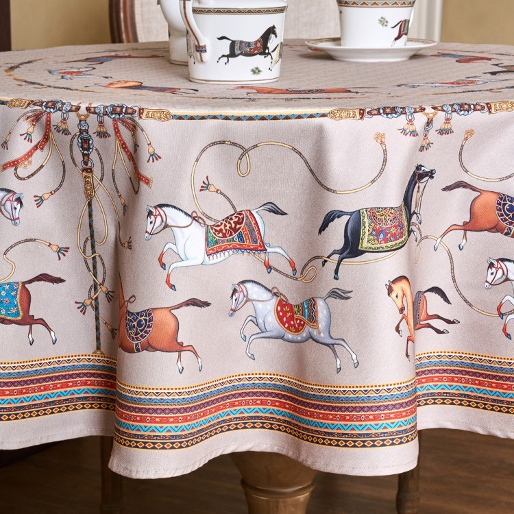 Скатерть круглая "passage"150 см  ,капучино, 100% хлопок ,твил Lefard (850-760-24) Скатерть круглая "passage"150 см  ,капучино, 100% хлопок ,твил Lefard (850-760-24)