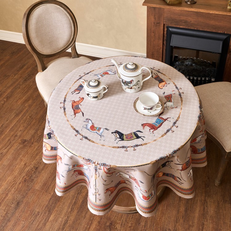 Скатерть круглая "passage"150 см  ,капучино, 100% хлопок ,твил Lefard (850-760-24) Скатерть круглая "passage"150 см  ,капучино, 100% хлопок ,твил Lefard (850-760-24)