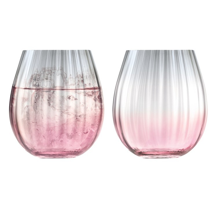 Набор низких стаканов dusk, 425 мл, розово-серый, 2 шт. (66221)