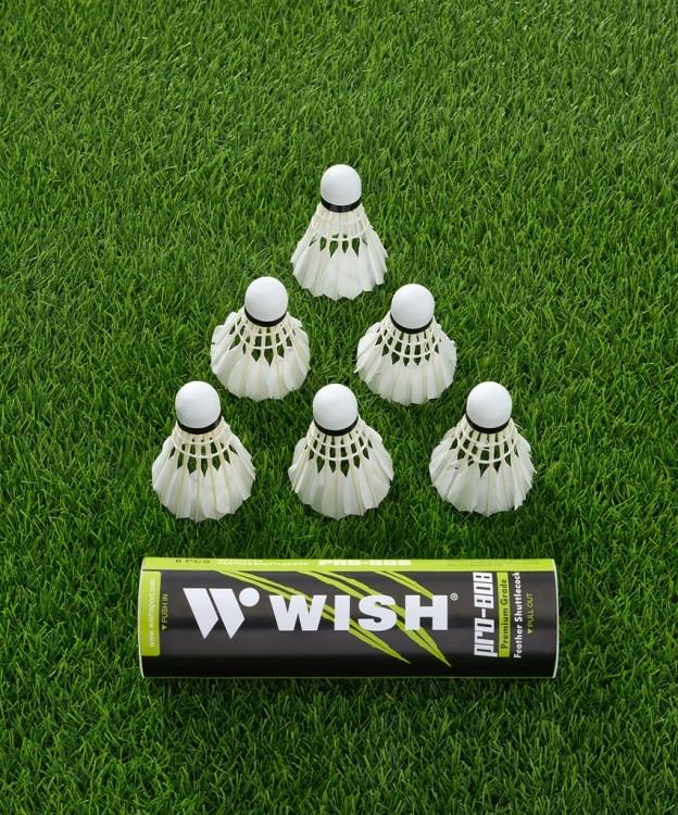 Набор воланов для бадминтона WISH S-808, перо, 6 штук (1585201)