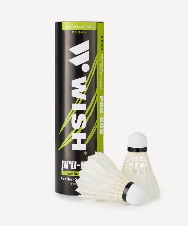 Набор воланов для бадминтона WISH S-808, перо, 6 штук (1585201)