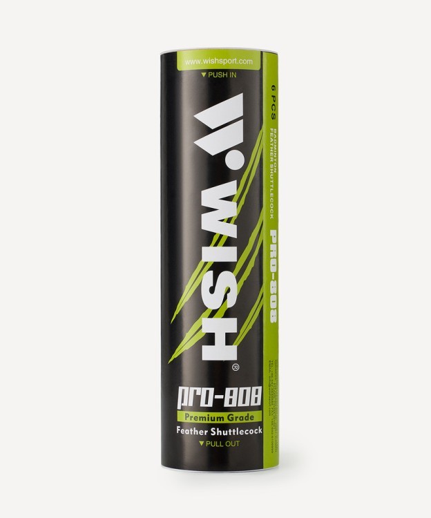 Набор воланов для бадминтона WISH S-808, перо, 6 штук (1585201)