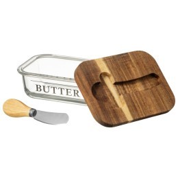 Масленка "nature" с ножом 17*12,5*6,5 см Lefard (691-171)