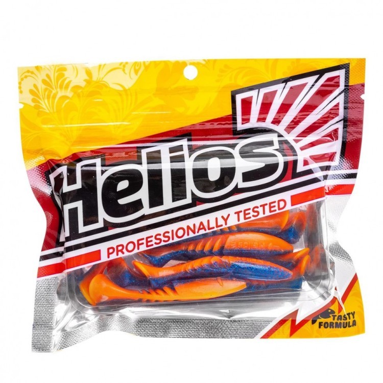 Виброхвост Helios Slash 2,64"/6,7 см Star Blue & Orange 10шт HS-19-044 (77836)