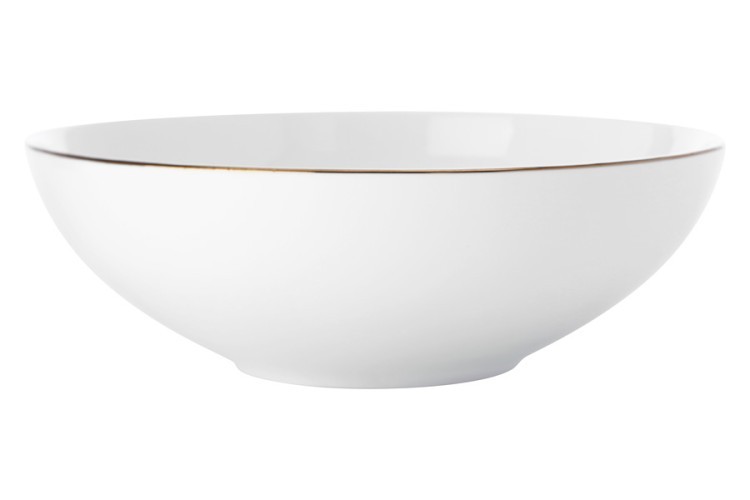 Тарелка суповая, 19 см, фарфор F, белая, с золотистым кантом, Cashmere Luxe - MW583-EF0112 Maxwell & Williams