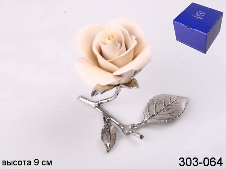 Изделие декоративное "роза" 10*7 см высота=9 см NAPOLEON (303-064)