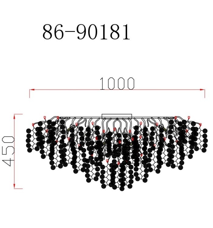 Люстра Tenera круглая золото d100*h40см (TT-00012990)