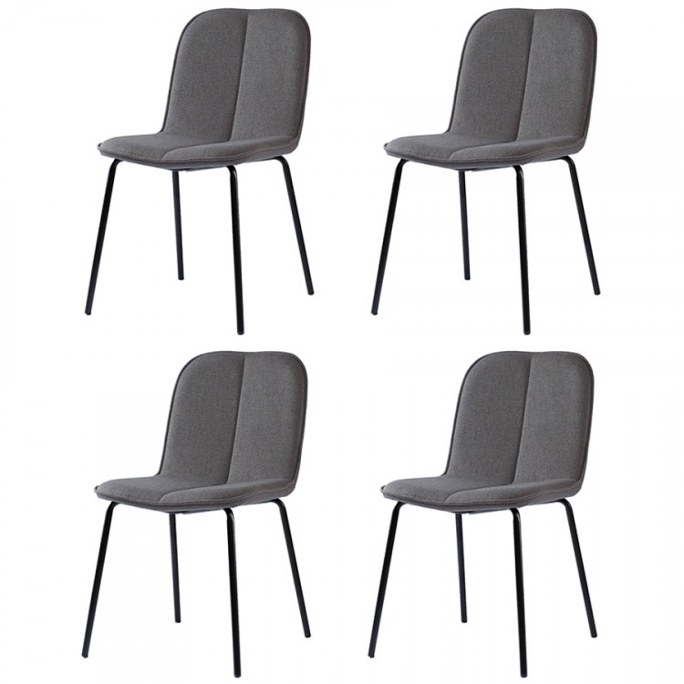 Набор из 4 стульев adrian, рогожка, темно-серые (74233)