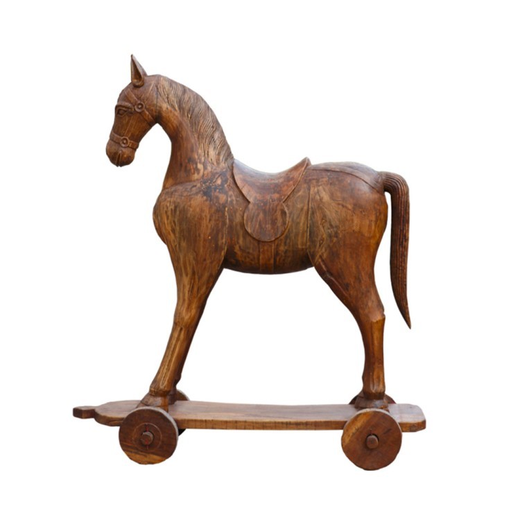 Лошадь декоративная A004, дерево ценных пород, Brown, ROOMERS ANTIQUE