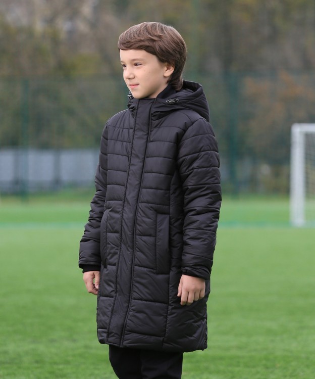 Пальто утепленное ESSENTIAL Long Padded Jacket, черный, детский (856867)