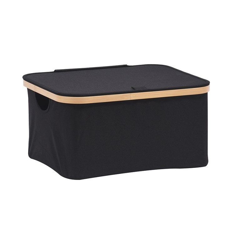 Корзина для белья neat low, 40x33x20 см, черная (77866) Корзина для белья neat low, 40x33x20 см, черная (77866)