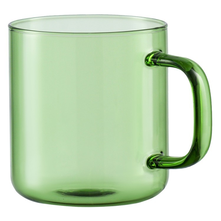 Чашка стеклянная, 350 мл, зеленая (74362)