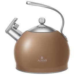 Чайник agness со свистком 3,2л, термоаккумулирующее дно, 304 сталь, индукция Agness (948-1002)