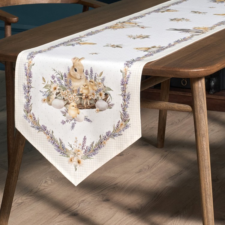 Дорожка "лавандовая весна" 45х300см, 100% хлопок, твил Lefard (850-768-32)