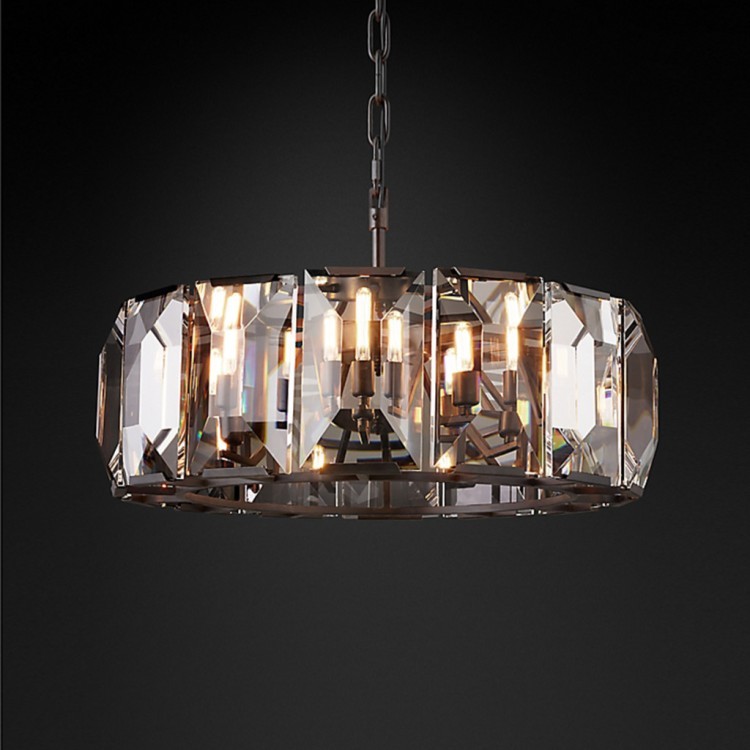 Люстра MD3039-6NI-CL, металл, стекло, Brown, ROOMERS FURNITURE