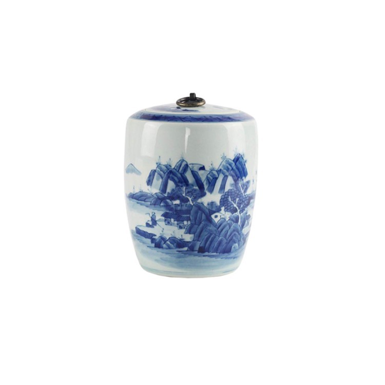 Ваза RZCC09, фарфор, blue/white, ROOMERS FURNITURE
