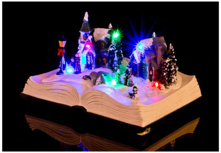 Фигурка "рождественская книга" с музыкой и подсветкой 22*15,5*12,5 см Lefard (868-103)