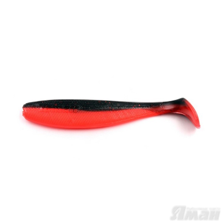 Виброхвост Yaman Sharky Shad, 5,5", цвет 33 - Black Red Flake Y-SS55-33 (70524)