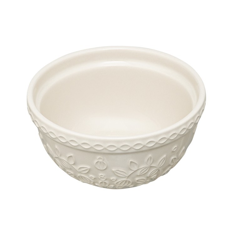 Набор из 4 пиал кремового/бежевого цветов с рельефным узором Ягоды Тайги из коллекции russian north, 130 мл (75208)