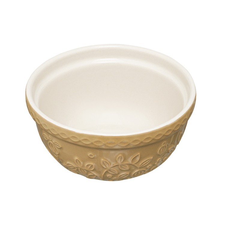 Набор из 4 пиал кремового/бежевого цветов с рельефным узором Ягоды Тайги из коллекции russian north, 130 мл (75208)