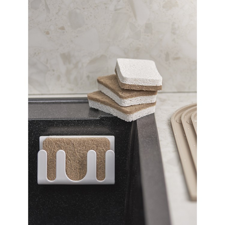 Держатель губки для мытья посуды jaw, белый (75909)