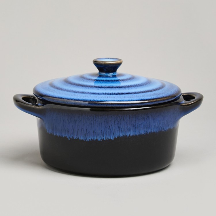 Горшочек для запекания reactive blue 18,5*14,5*6,5/10см 600 мл Agness (780-132)