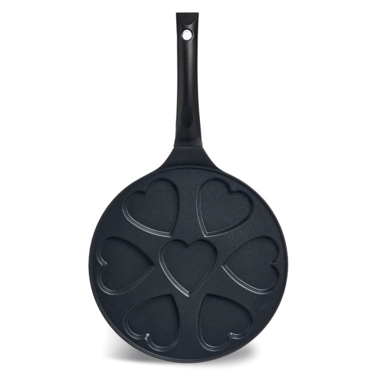 Сковорода agness "сердце"  для оладий с антипригар.покрытием диаметр=26.5 см. Agness (932-032)